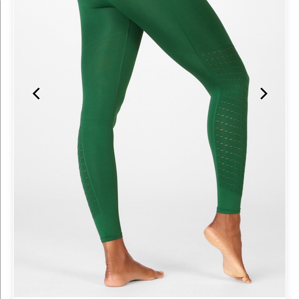 Fabletics Palm Green Perforated Leggings